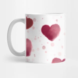 watercolor hearts Mug